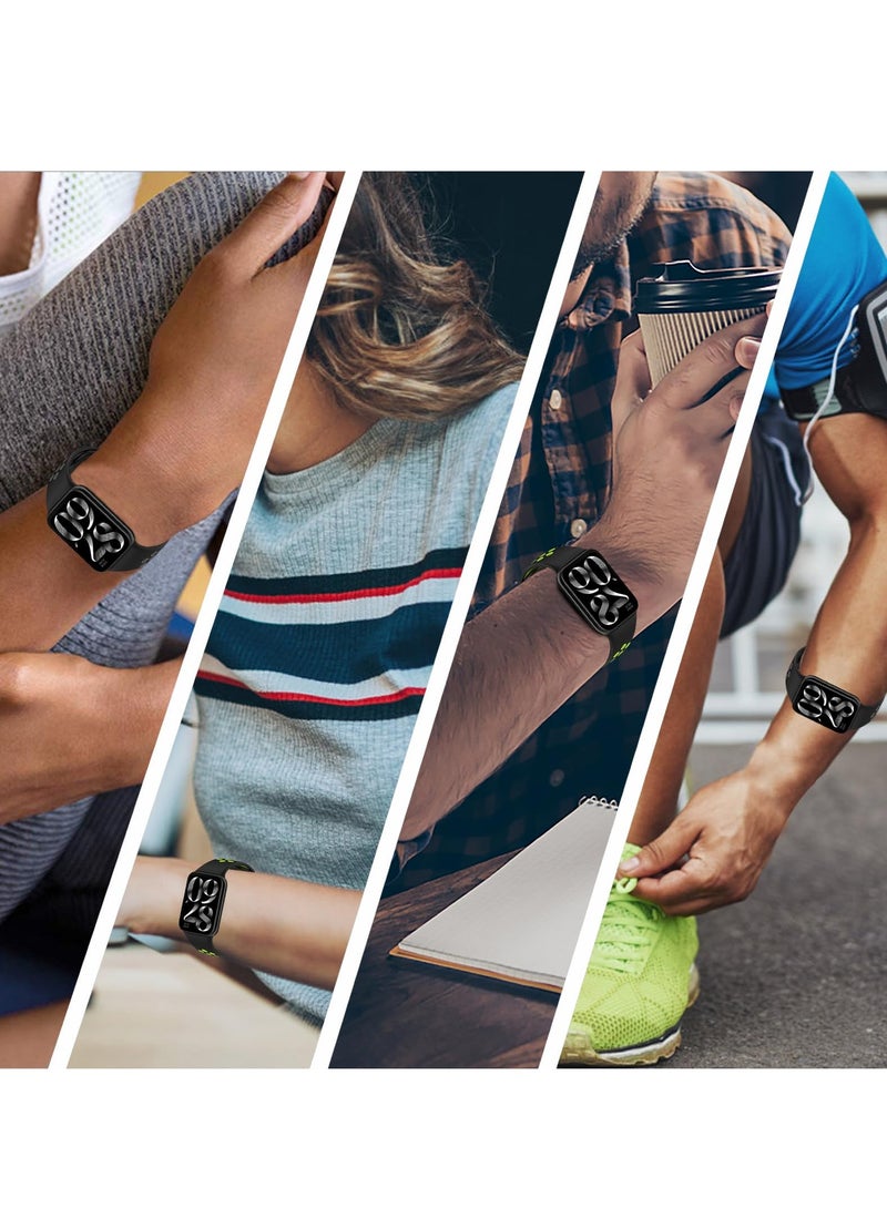 KASTWAVE Straps for Xiaomi Smart Band 8 Pro Sports Strap Breathable Silicone Replacement Bands for Xiaomi Band 8Pro Wristbands Miband 8 Pro (2 Pieces) - Image 4