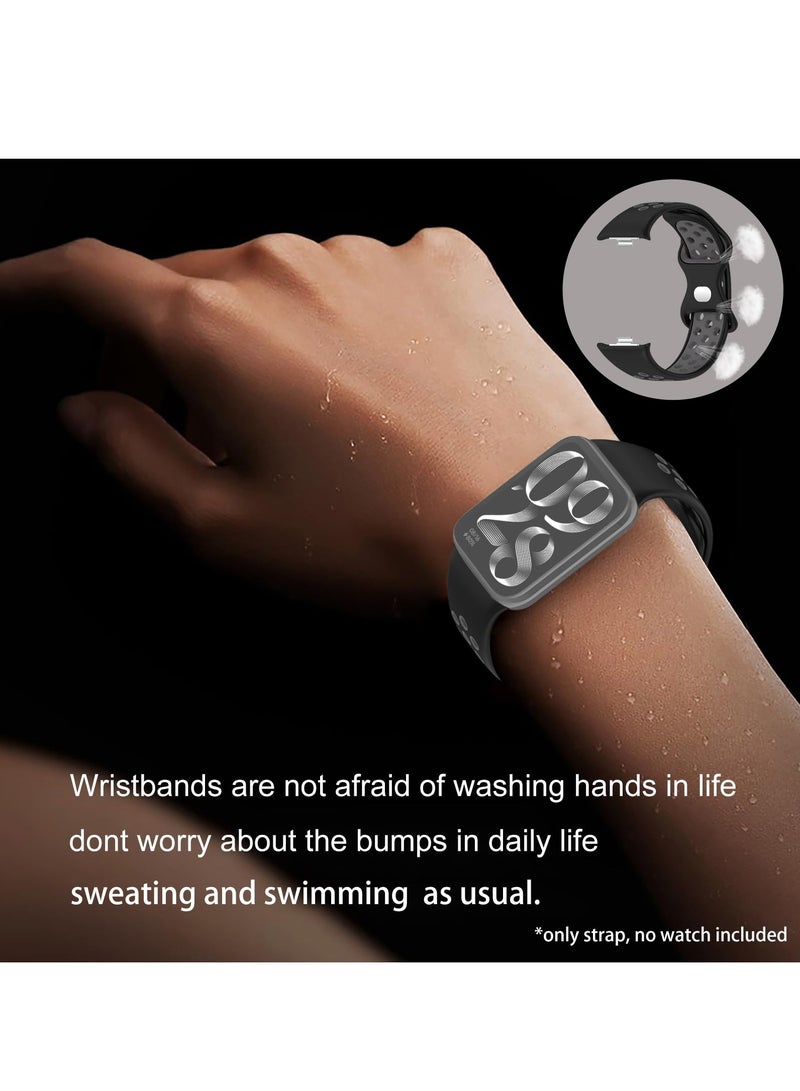 KASTWAVE Straps for Xiaomi Smart Band 8 Pro Sports Strap Breathable Silicone Replacement Bands for Xiaomi Band 8Pro Wristbands Miband 8 Pro (2 Pieces) - Image 5