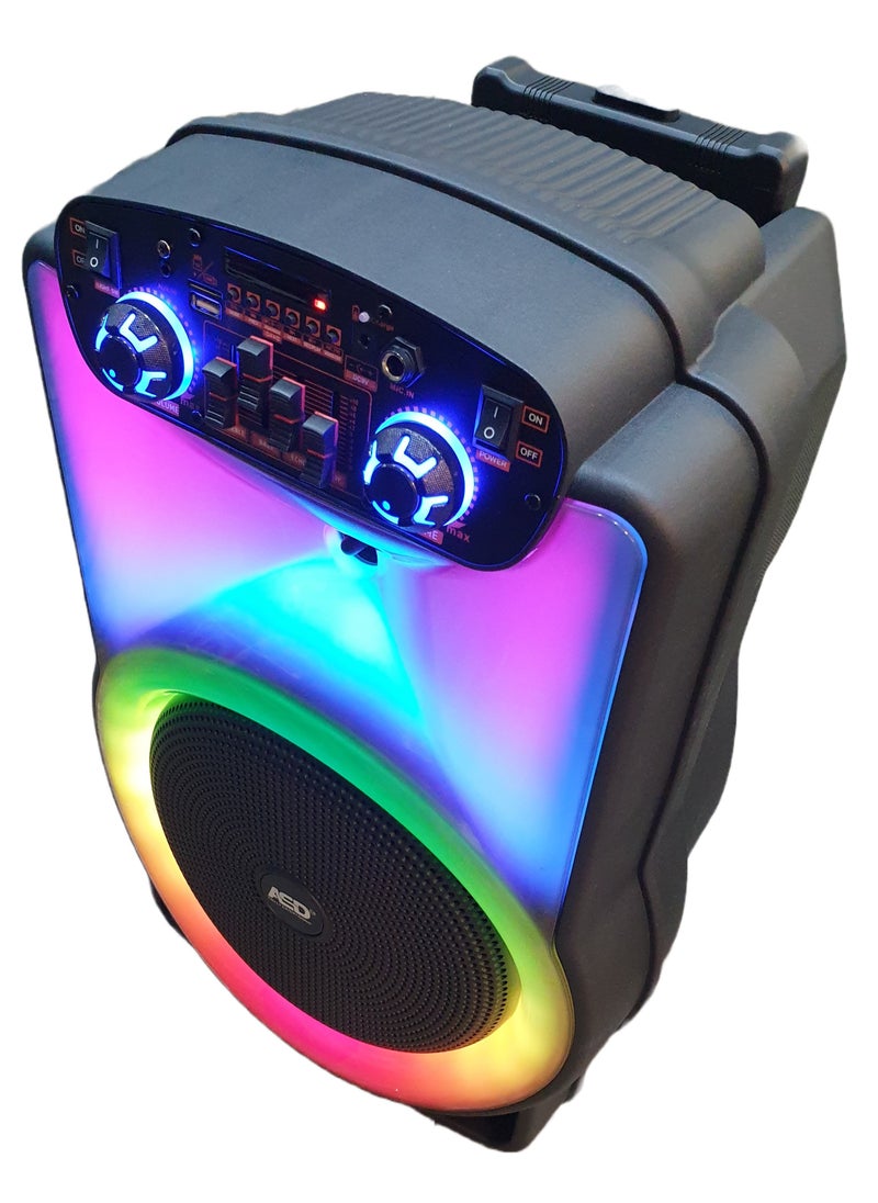 ASD ASD-2494 Harmony 1700W Party Trolley Speaker with Wireless Mic, Disco Lights & Remote  - Image 4