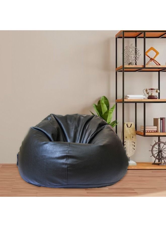 ويفي بين باج مقعد دائري وسط مريح باللون الأسود - جلد - Image 2