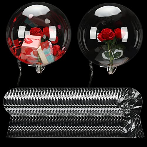 Sosation 40 Pack Wedding Large Clear Stuffing Balloons Pre Stretched Wide Mouth Bobo Balloons Fillable for Wedding Bridal Shower Mothers Day Birthday21 Inch Inflated - Image 1