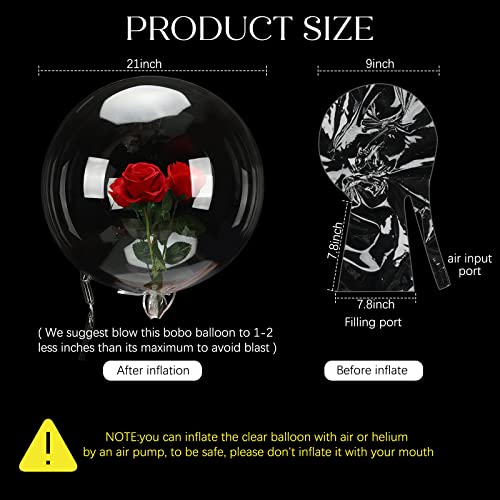 Sosation 40 Pack Wedding Large Clear Stuffing Balloons Pre Stretched Wide Mouth Bobo Balloons Fillable for Wedding Bridal Shower Mothers Day Birthday21 Inch Inflated - Image 5