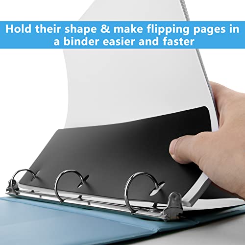 Homakover 20 PCS Flat Sheet Lifters, Sheet Flatteners, Sheet Lifters Binders, Plastic Sheet Lifters, Protect Binder Page Sheet for 11-Inch x 8-1/2-Inch 3 Ring Binder, D Ring Binders - Image 5