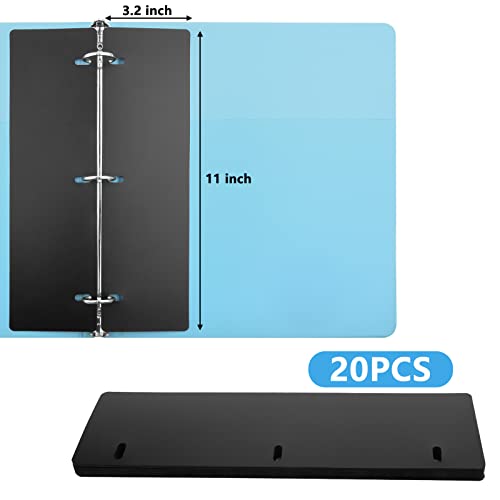 Homakover 20 PCS Flat Sheet Lifters, Sheet Flatteners, Sheet Lifters Binders, Plastic Sheet Lifters, Protect Binder Page Sheet for 11-Inch x 8-1/2-Inch 3 Ring Binder, D Ring Binders - Image 2