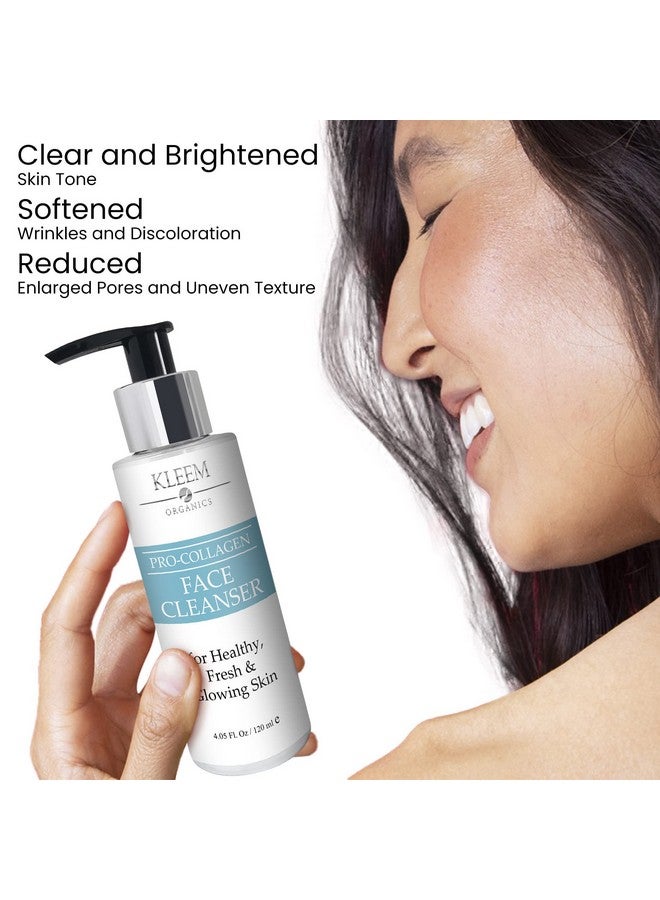 Kleem Organics Leem Organics Procollagen Glycolic Acid Face Wash With Salicylic Acid Organic Face Cleanser For Women & Men To Unclog Pores & Improve Skin Tone And Texture Gentle Exfoliating Face Wash 4.05 Oz - Image 5