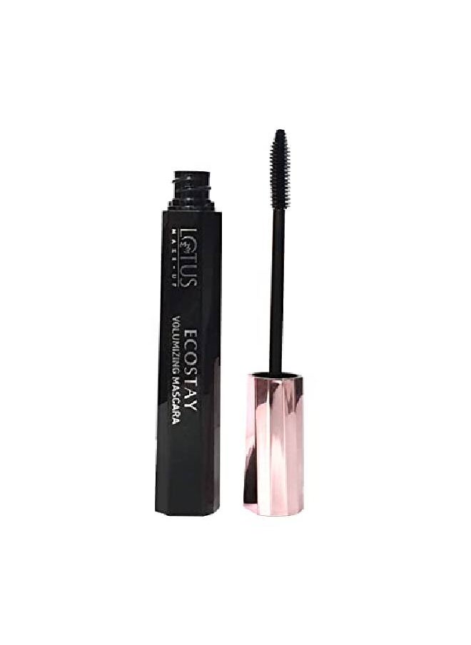 Lotus Makeup Makeup Ecostay Volumising Mascara | Smudge Proof | With Vitamin E & Almond Oil | 10G Black  - Image 1
