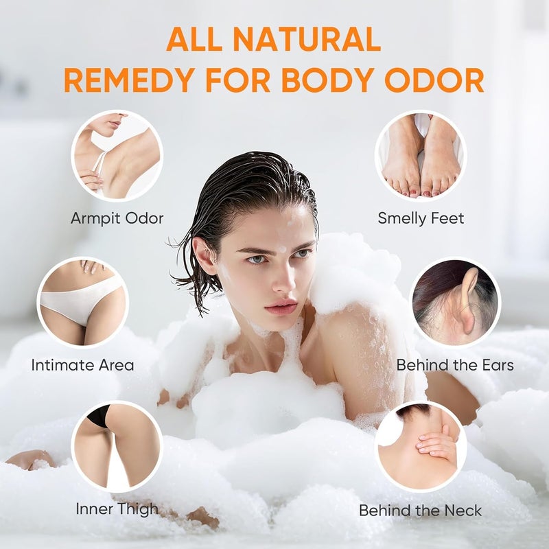 GPP Persimmon Soap Bar for Body Odor Control â€“ 3 PCS Natural Body Wash Soap for for Old People Smell Eliminating Body Odor, Purifying Deodorizing Odor Eliminator for Women & Men, 3.53oz/per - Image 4