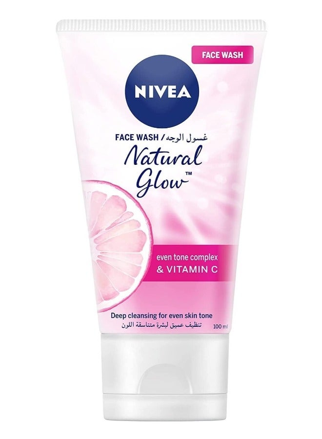 Nivea Face Wash Natural Glow Even Tone Complex And Vitamin C 100ml - Image 1