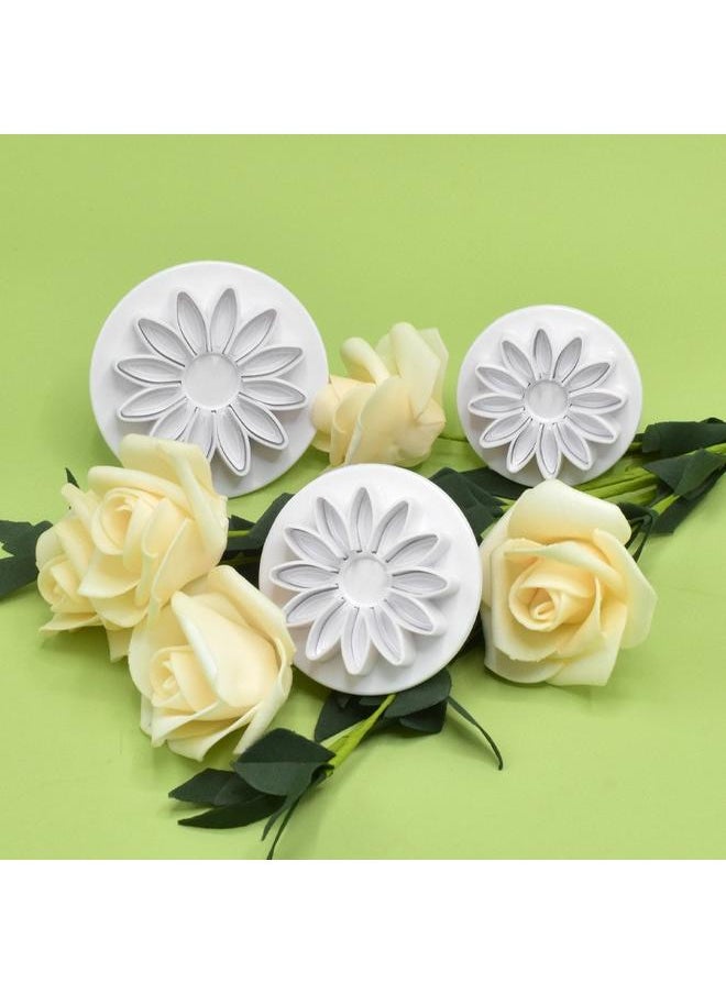 yongsheng Plunger Cutters, Veined Sunflower Daisy and Gerbera, Sunflower candy flower design printing mold 3-Pack  - Image 3