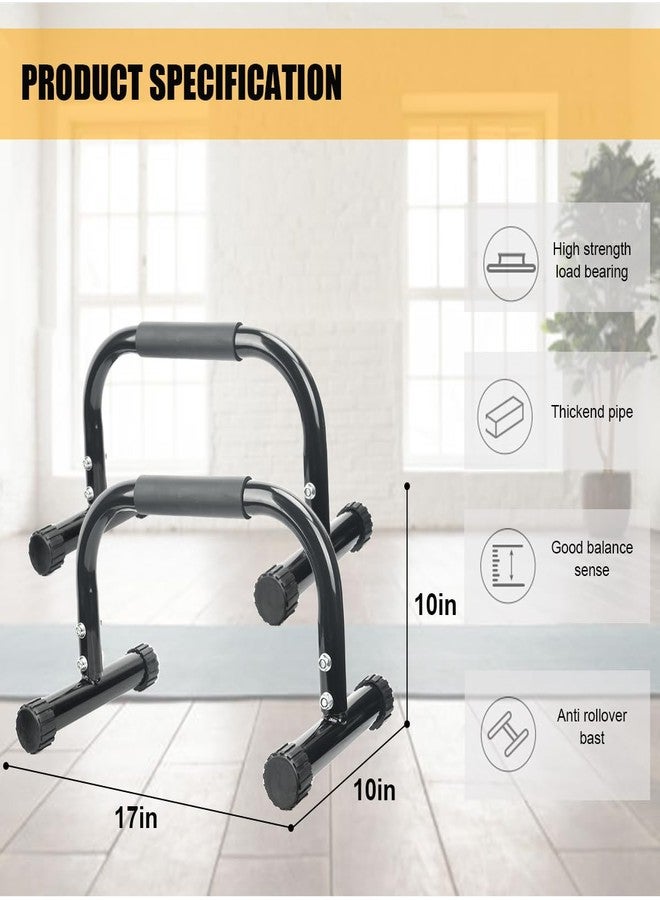 AmazeFan Parallettes Bars, Push Up Bars Strength Training for Handstands, Full Planche & Dips, Calisthenic, Gymnastic, [16.6x10x10in] Push Up Stands Handle for Floor Workouts Calisthenics Equipment - Image 2