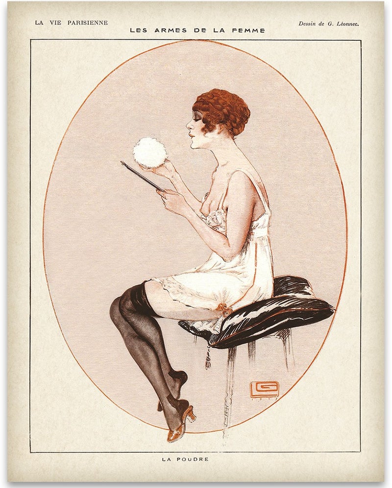 Lone Star Art French Powder Room Pink Bathroom Art Print - 11x14 Unframed Print - Great Gift and Decor for Bathroom, Bar and Restaurant Under $15 - Image 1