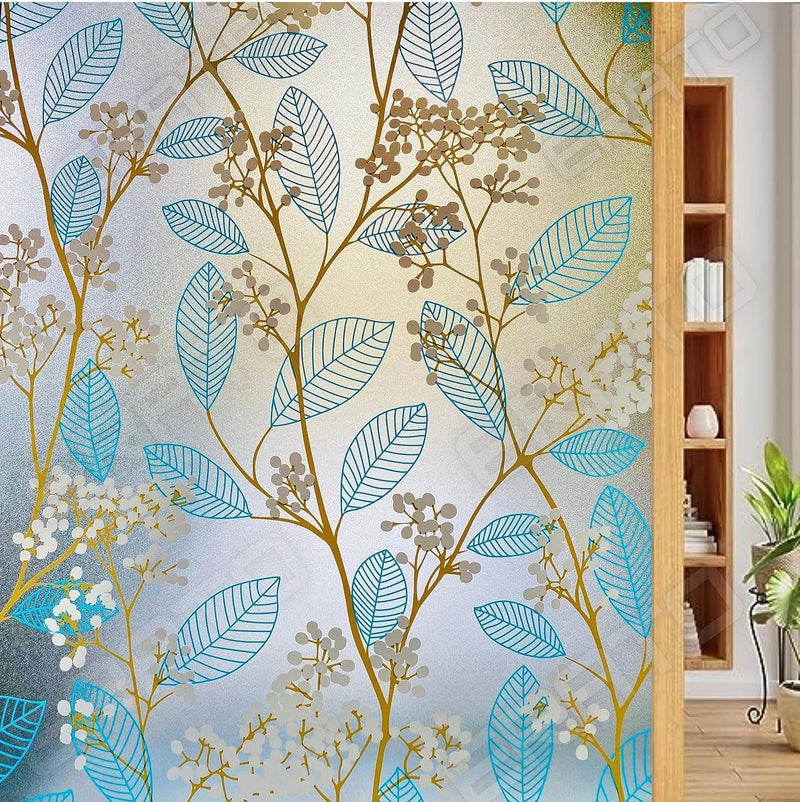 ERATO Decorative Window Frosted Film Self Adhesive Glass Window Film Frosted Sticker (24 x 220 inch, Decorative 01) - Image 1