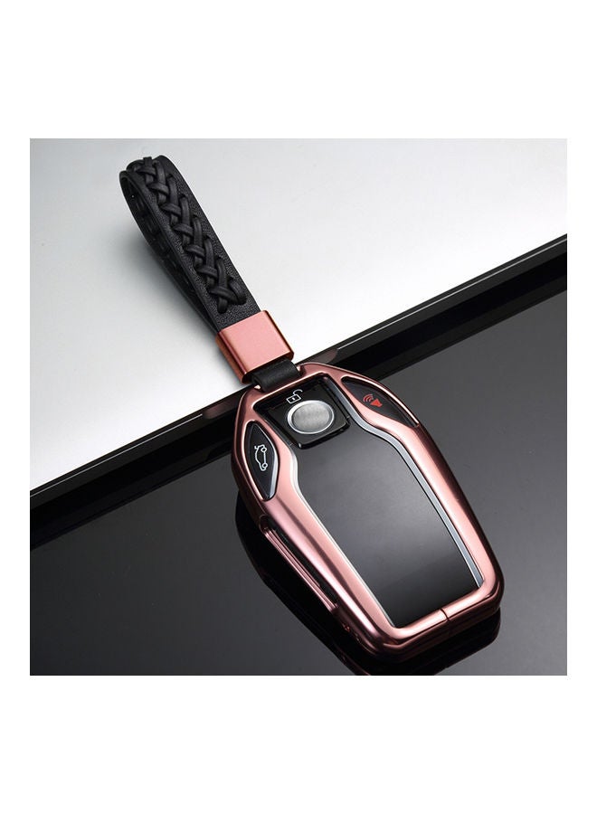 NIBEMINENT Aluminum Alloy Key Protection Case Cover with Chain for BMW i8, 5/6 Series GT X3 X4 X5 - Image 1