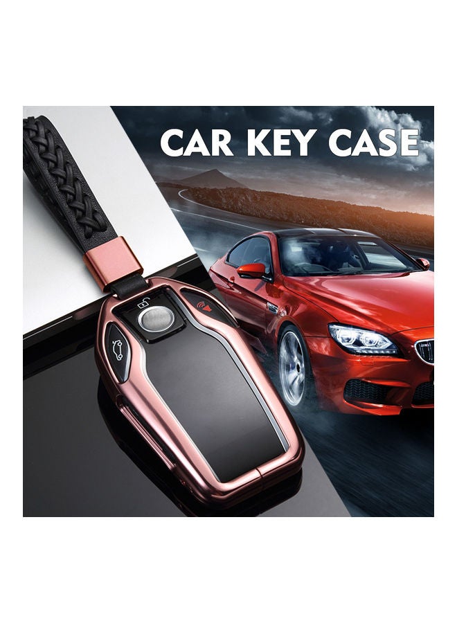 NIBEMINENT Aluminum Alloy Key Protection Case Cover with Chain for BMW i8, 5/6 Series GT X3 X4 X5 - Image 2