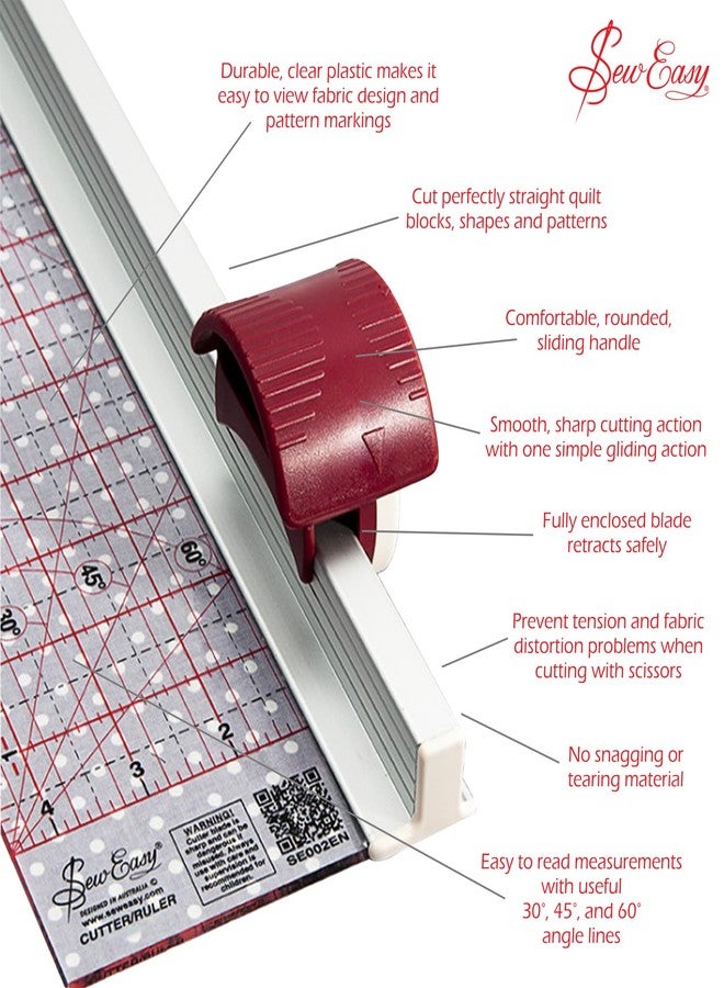 Sew Easy Ruler Cutter 4 1/2" x 13 1/2" - Image 2