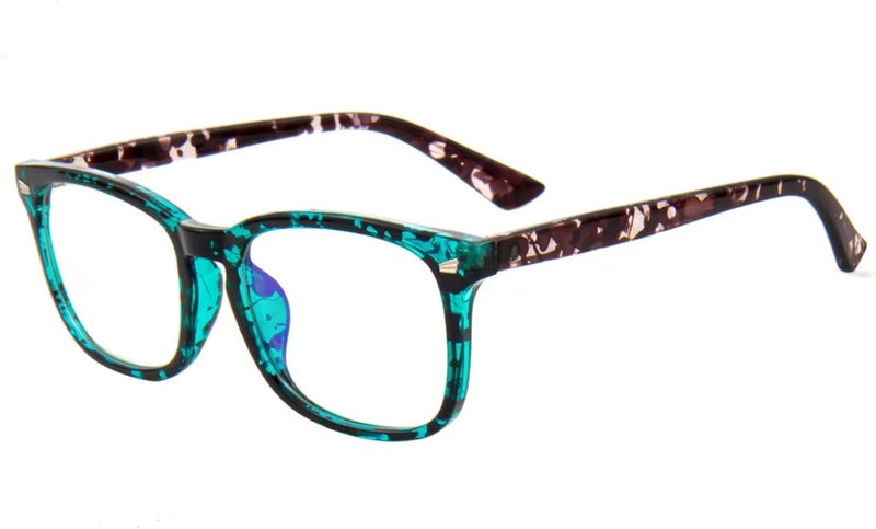 MAXJULI Blue Light Blocking Glasses,Computer Reading/Gaming/TV/Phones Glasses for Women Men(Gloss Crystal Teal and Black Tortoise) - Image 2