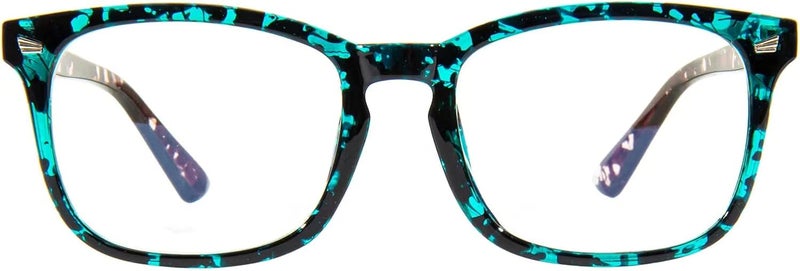 MAXJULI Blue Light Blocking Glasses,Computer Reading/Gaming/TV/Phones Glasses for Women Men(Gloss Crystal Teal and Black Tortoise) - Image 1