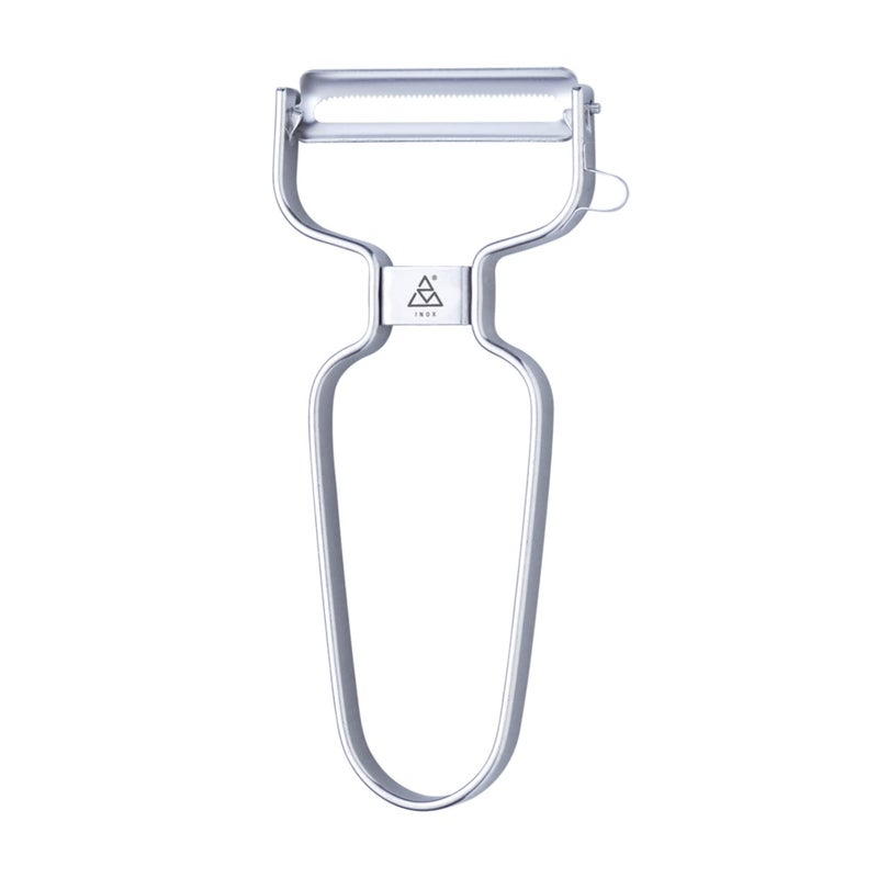 triangle YPeeler  2 in 50 mm  Stainless Steel Horizontal Serrated Blade  Peeler for Fruits  Vegetables  Ergonomic Handle  Dishwasher Safe  Made in Germany