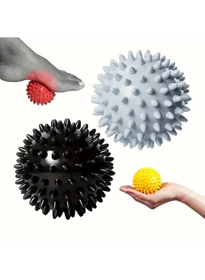 قطعتان من مجموعة كرات اليوجا والتدليك البرتقالية والسوداء لاسترخاء العضلات واللياقة البدنية - Image 3