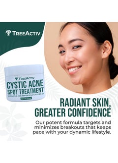 TreeActiv Cystic Acne Spot Treatment Salicylic Acid Acne Treatment For Face Acne Spot Cream Hormonal Acne Treatment Acne Spot Treatment For Face And Body Acne Cream For Teens & Adults 0.5 Fl Oz  - Image 3