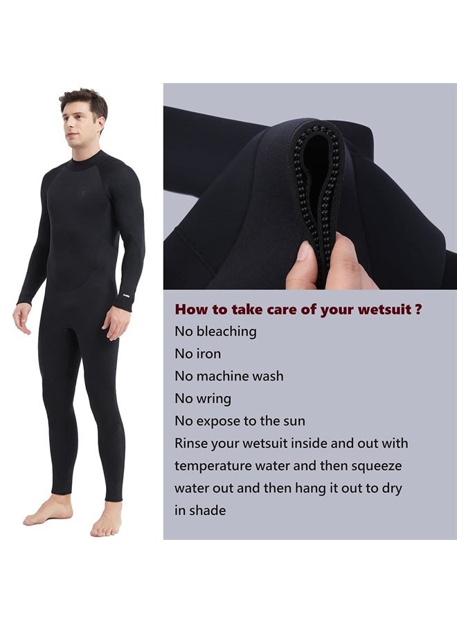 Lemorecn Mens Wetsuits Jumpsuit Neoprene 5/4mm Full Body Diving Suit for Men (3052-M)
