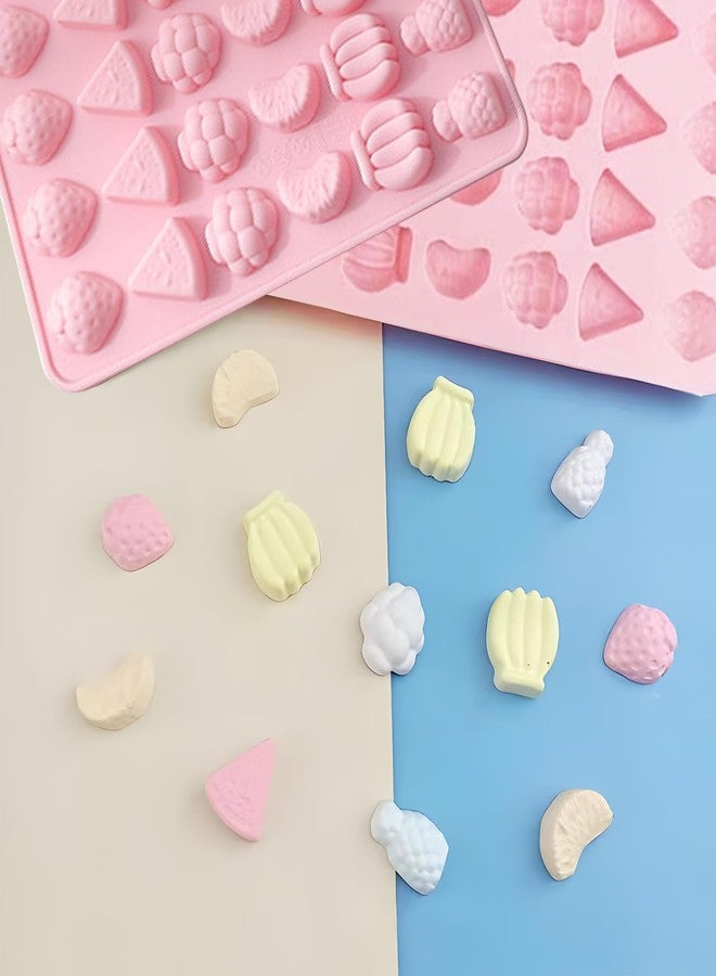 Ysqool Fruit Snack Molds Silicone,48 Cavities Non-Stick Gummy Candy Mold Mini Silicone Mold for Baking Candy Chocolate Gummies Jelly Making,Pink - Image 5