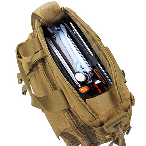 GES Tactical Briefcase, 15.6" Men's Messenger Bag Military Briefcase for Men, Khaki - Image 4