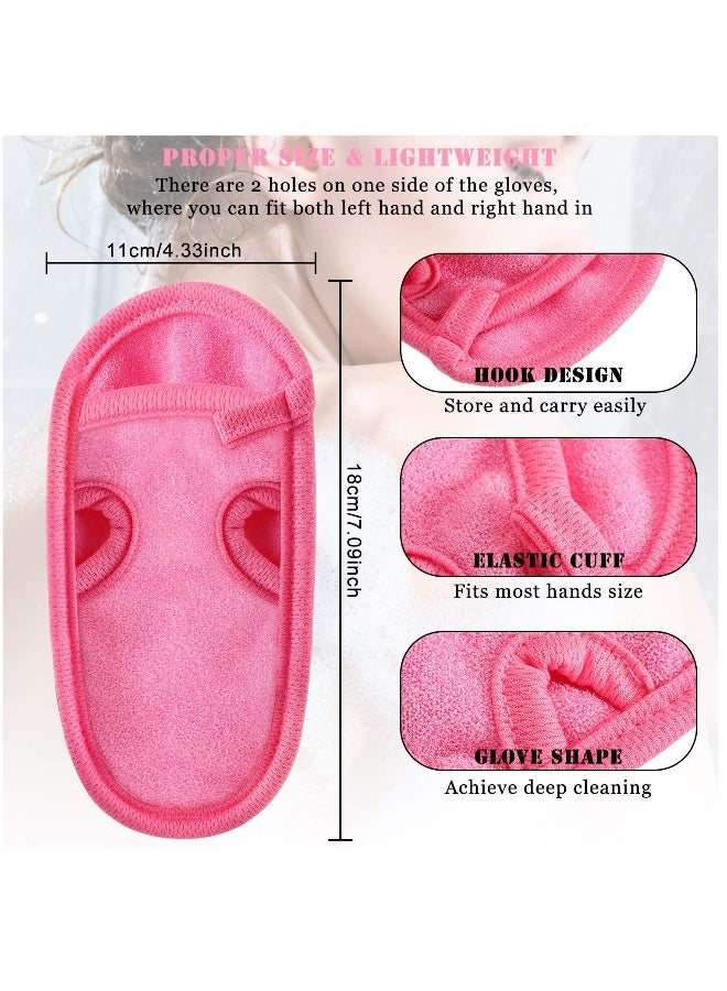 Loquat Glove Exfoliator, Loofah Exfoliating Bath Glove Body Scrubbing Mitt Shower Exfoliator Glove Dead Skin Cell Remover Glove for Shower Spa Massage Body Scrubbing Deep Cleaning and Healthy Smooth Skin - Image 2