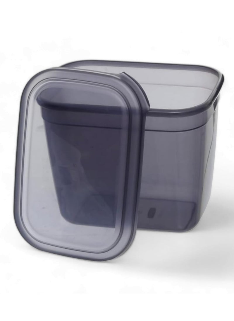 Food containers plastic set 3 pieces rectangular - transparent