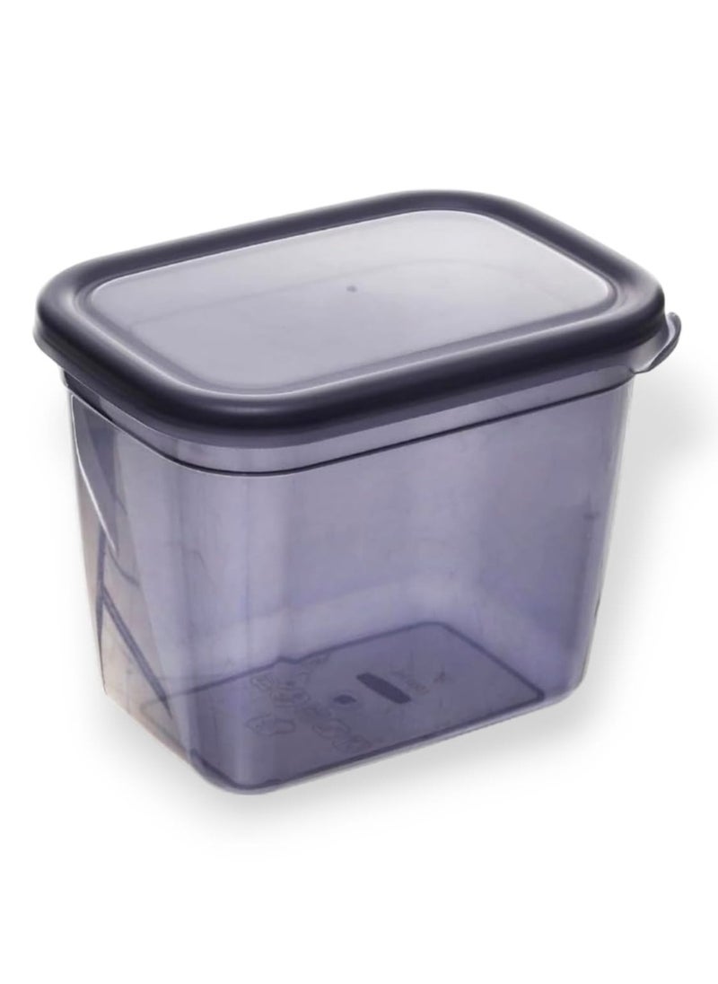 Food containers plastic set 3 pieces rectangular - transparent