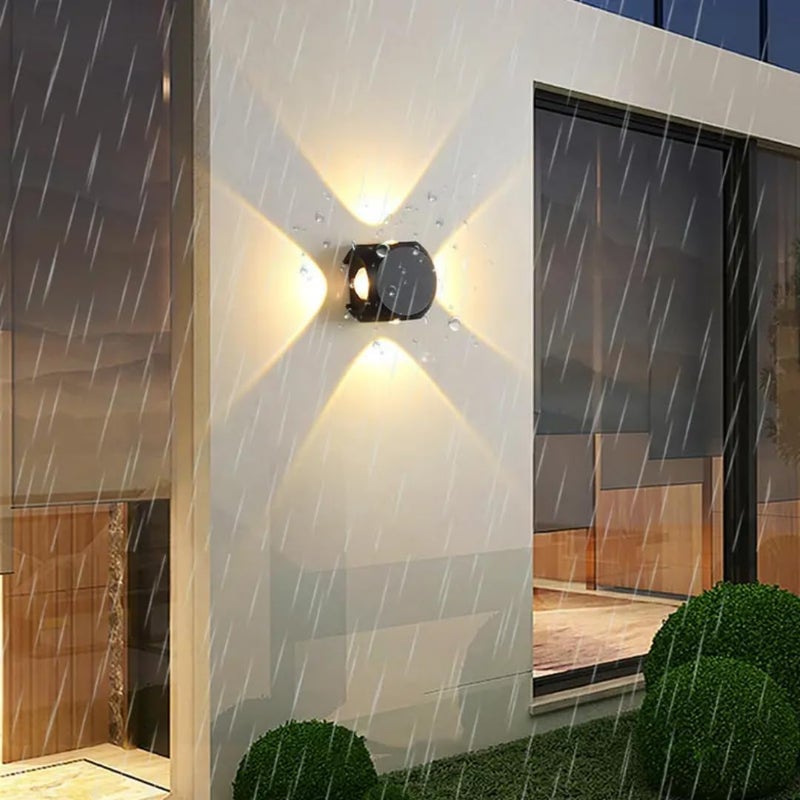 Modern LED Wall Light Outdoor 4W, 3000K Warm White, IP67 Waterproof Wall Sconce – Black Cube Design - Image 3