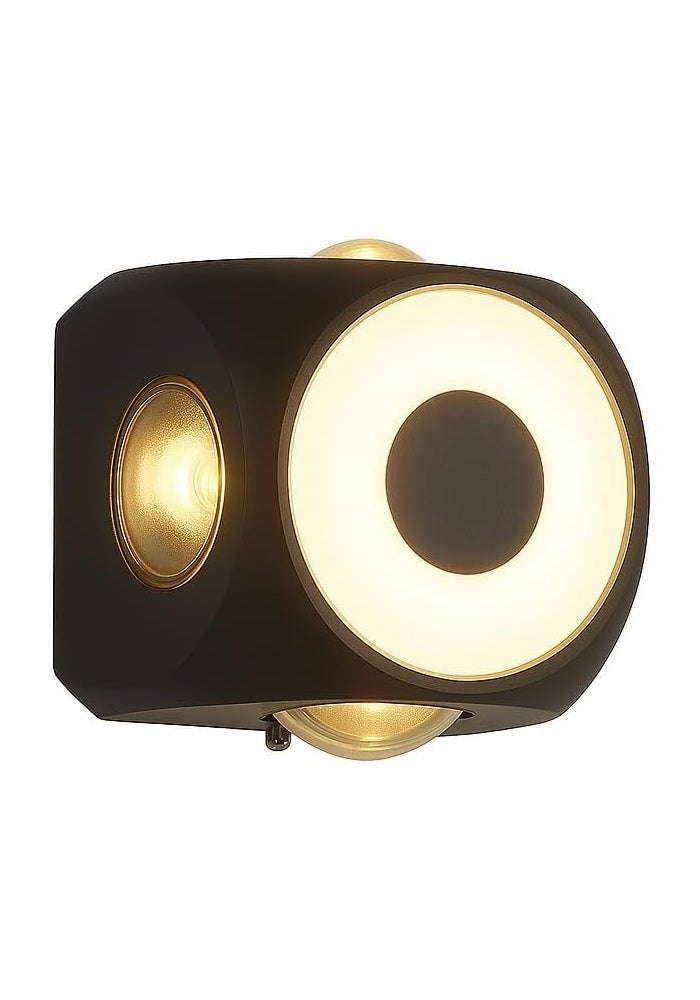 Modern LED Wall Light Outdoor 4W, 3000K Warm White, IP67 Waterproof Wall Sconce – Black Cube Design - Image 1