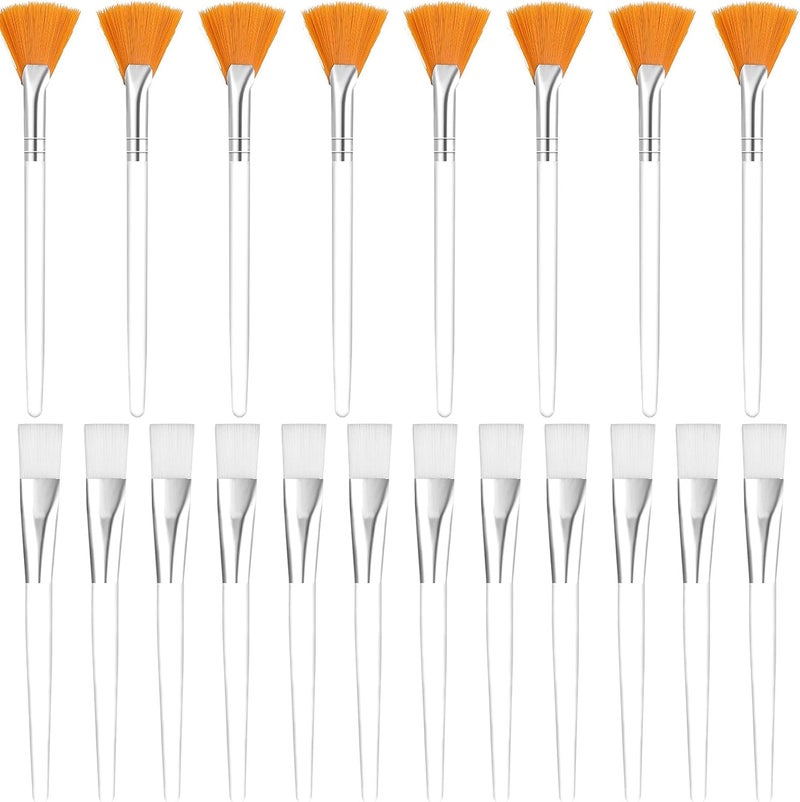 20 sets of fan mask brushes, facial brushes, makeup tools, and soft fan tools, including 8 fan heads and 12 flat head brushes