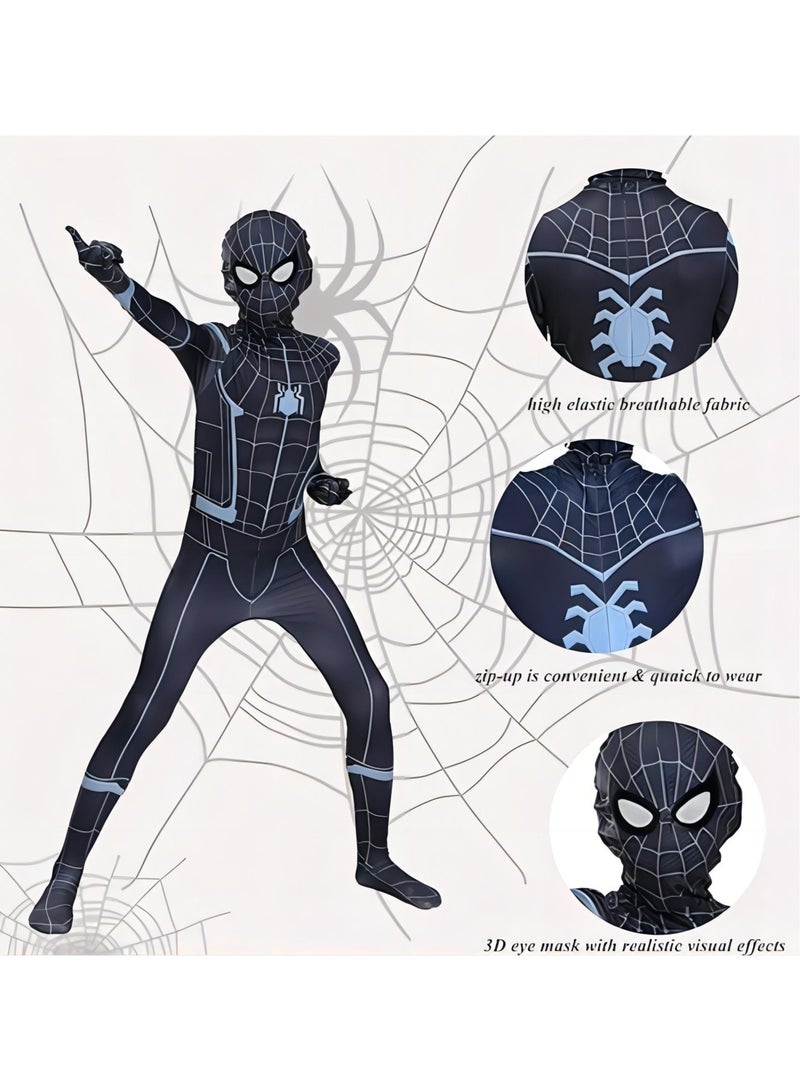 AUTOYSUR Spider Man Costume Cosplay Set 3D Style Superhero Cosplay Full Body Bodysuit Spandex Jumpsuit for Kids Spider Man Dress Up - Image 4