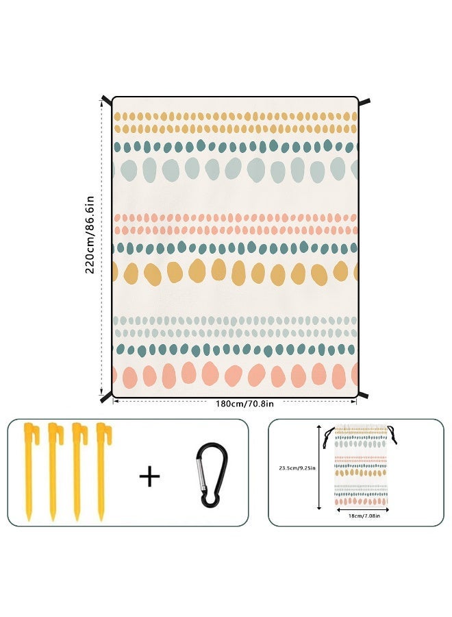 JAYATO Foldable Waterproof Beach Mat, Sandproof Portable Outdoor Picnic Blanket, Moisture-Resistant Camping & Lawn Mat for Beach, Park & Outdoor Activities - Image 1