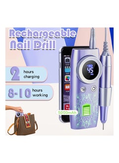 ASIV Portable Battery Charging Nail Drill, Professional Nail Machine 4500 Rpm, Electronic File for Nail Cleaning and Polishing  - Image 3