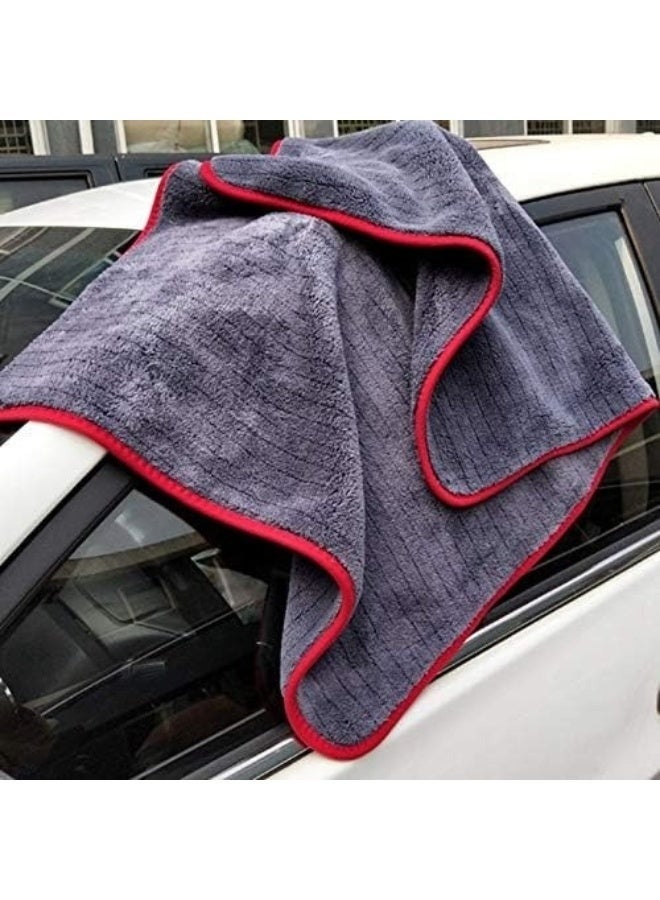 Happy Home 2 Pack Professional Premium Microfiber Car Drying Towel, Super Absorbent with Twisted Loop Technology, Streak and Scratch Free Drying for Cars 60 x 40cm (Grey) - Image 4