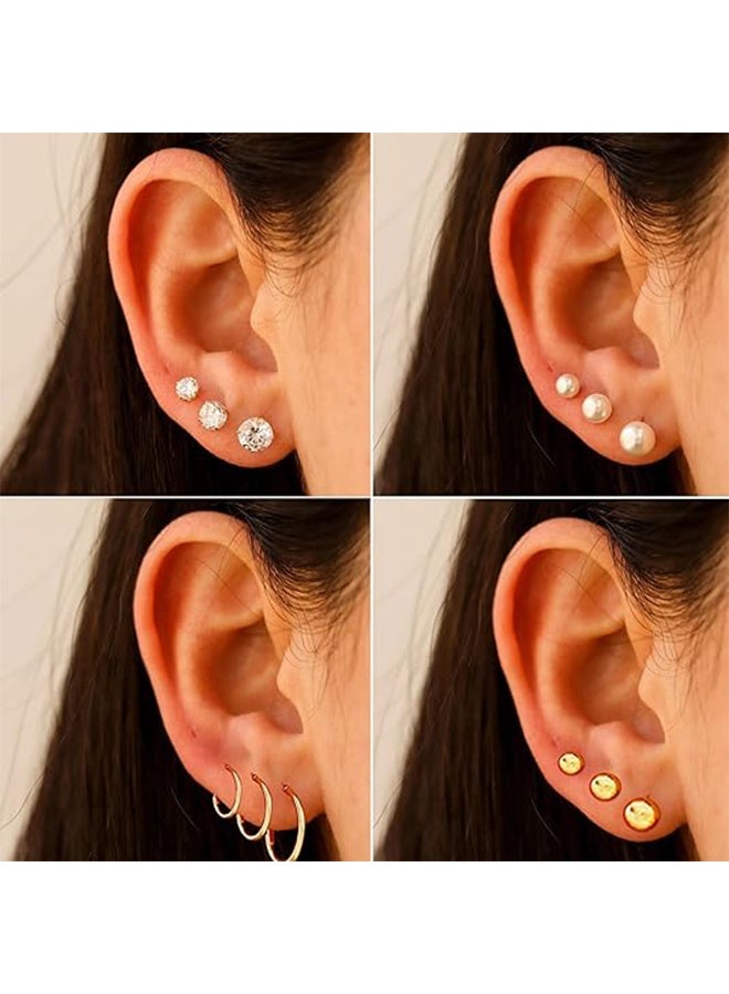 طقم مجوهرات ذهبية للنساء مكون من 68 قطعة: 7 قلائد، 17 سوارًا، 5 أقراط حلقية، 15 قرطًا مرصعًا، و24 خاتمًا. - Image 4