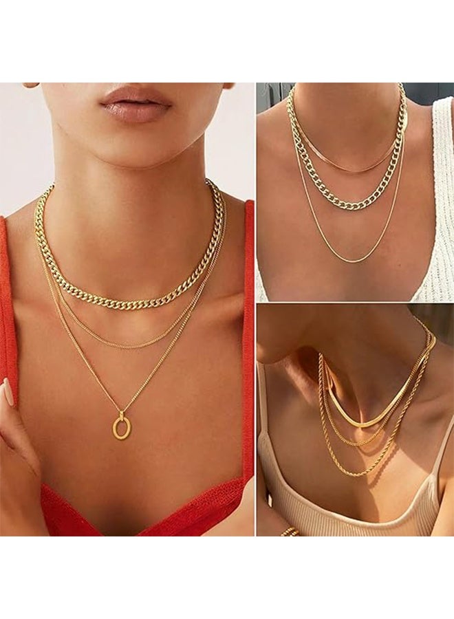 طقم مجوهرات ذهبية للنساء مكون من 68 قطعة: 7 قلائد، 17 سوارًا، 5 أقراط حلقية، 15 قرطًا مرصعًا، و24 خاتمًا. - Image 2