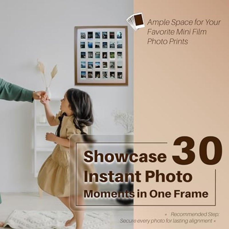 إطارات صور لتزيين الحائط - متوافقة مع فيلم Polaroid Fujifilm Instax Mini Film - إطارات صور متعددة مجمعة للجدار - الكلية، الصور العائلية - غرفة المعيشة، النوم، ديكور غرفة النوم - Image 2