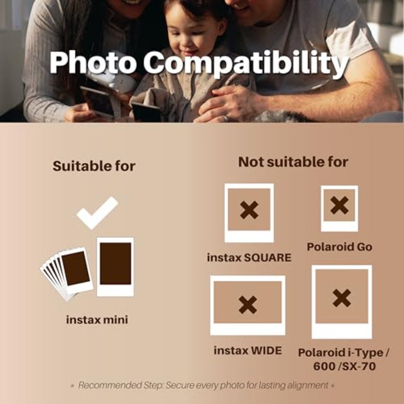 إطارات صور لتزيين الحائط - متوافقة مع فيلم Polaroid Fujifilm Instax Mini Film - إطارات صور متعددة مجمعة للجدار - الكلية، الصور العائلية - غرفة المعيشة، النوم، ديكور غرفة النوم - Image 4