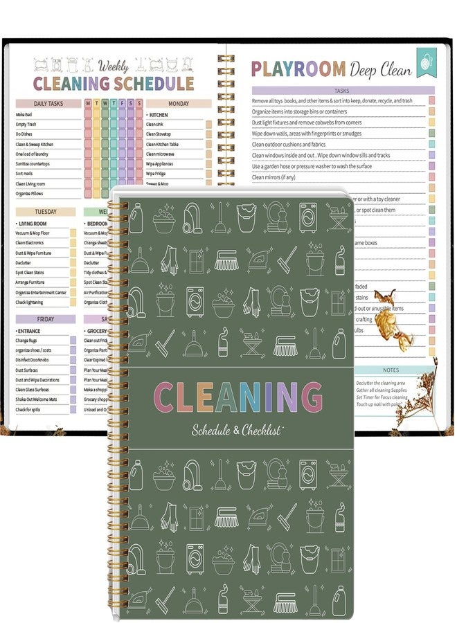 Kamoy Adhd Cleaning Planner for Adults Women, Cleaning Schedule and Checklist Organizer, Household Cleaning Planner with Daily/Weekly/Monthly Task,for Home, Family Cleaning Tasks, DIY Home Improvement - Image 1