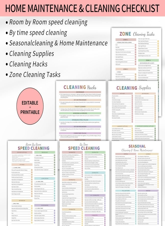 Kamoy Adhd Cleaning Planner for Adults Women, Cleaning Schedule and Checklist Organizer, Household Cleaning Planner with Daily/Weekly/Monthly Task,for Home, Family Cleaning Tasks, DIY Home Improvement - Image 3