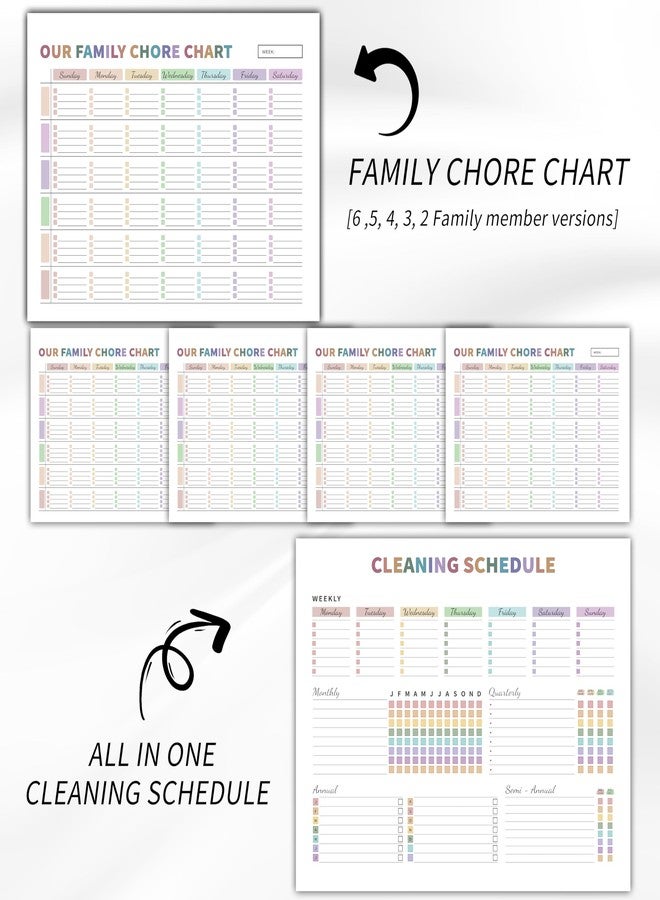 Kamoy Adhd Cleaning Planner for Adults Women, Cleaning Schedule and Checklist Organizer, Household Cleaning Planner with Daily/Weekly/Monthly Task,for Home, Family Cleaning Tasks, DIY Home Improvement - Image 5