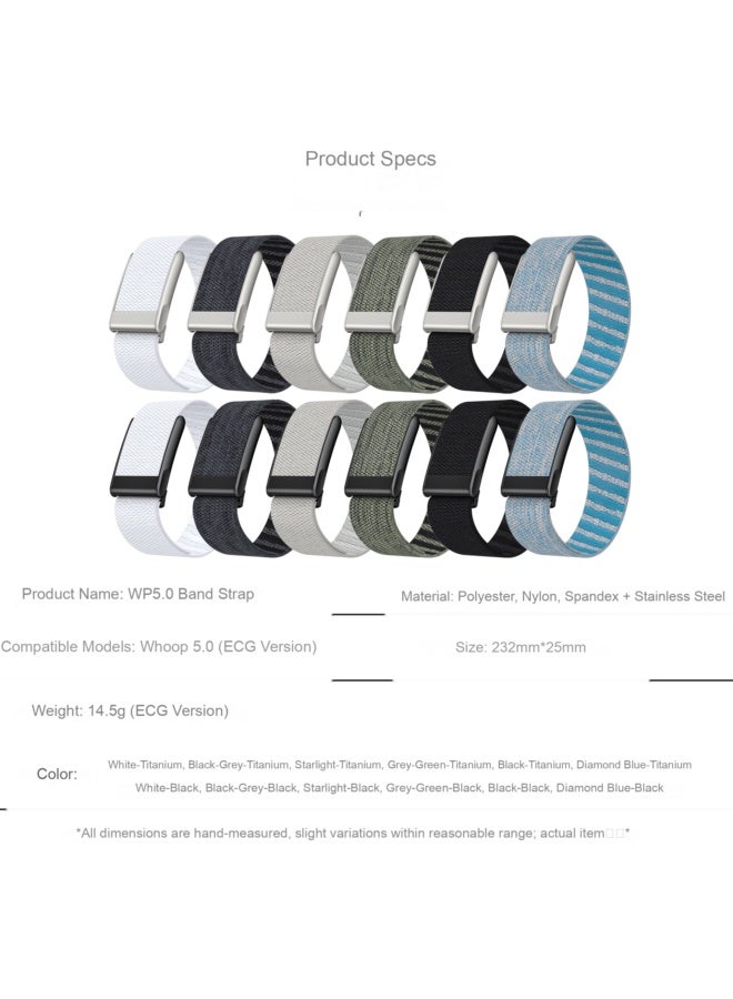 Elastic Braided Nylon Wristband for Whoop5.0 & Whoop MG ECG Smart Watch - Image 2