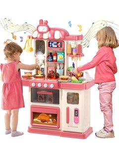 Generic 47PCS Kids Kitchen Playset with Sound & Light, Cooking Stove with Steam, Play Sink and Toy Kitchen Accessories - Pretend Kitchen Play Food Toys for Boys and Girls, Toddler Kitchen Set  - Image 5