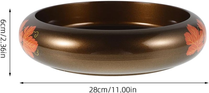 ABOOFAN Japanese Sushi Serving Platter round Small Maple Leaf Design Sashimi Plate Ice Tray for Seafood Preservation Asian Style Appetizer and Salad Dish - Image 2