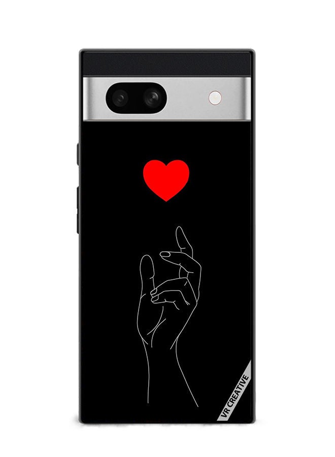 VR CREATIVE Protective Case Cover For Google Pixel 7a Hear Amoled Design Multicolour - Image 1