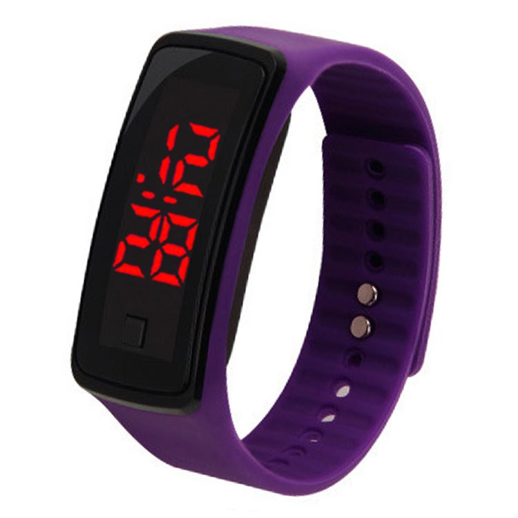 Stylish Sports LED Wristwatch Unisex Purple 