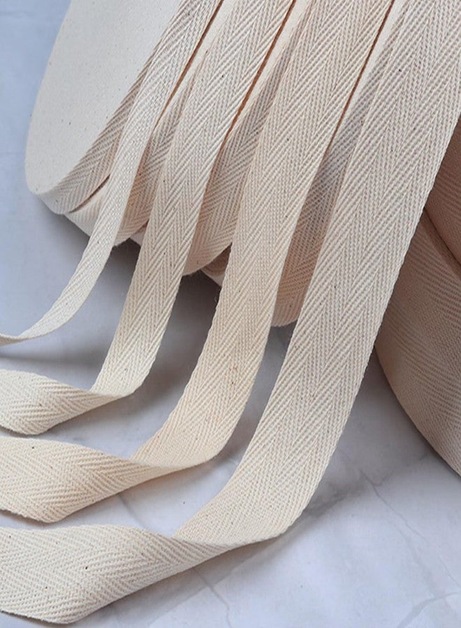 BornFeel Herringbone Twill Tape 10 mm 50 m Bias Binding Tape Cotton Bias Binding Tape for Edging Sewing Binding Tailoring Aprons DIY Crafts Clothing Accessories - Image 3
